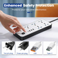 📢📢40% DE RÉDUCTION !! ⏰ Multiprise avec Longue Rallonge – PP & Cuivre – USB & Protection Surtension for Bureau & Maison
