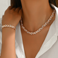 💎 50% DE RÉDUCTION ! 💎 Ensemble Collier & Bracelet à Feuilles en Strass – Design Naturel Élégant, Ajustable & Luxueux ✨🌿