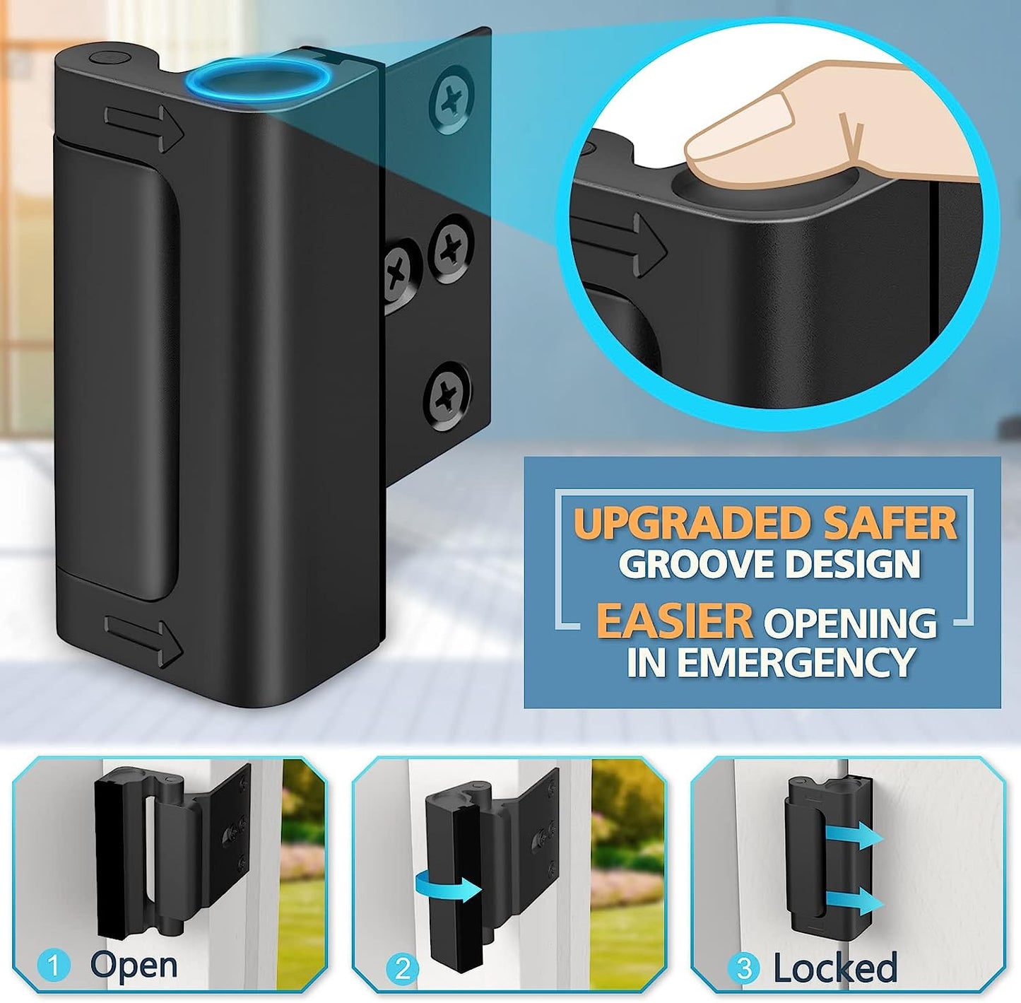 ⚡Protection Instantanée | Renfort de Porte Sécurisé🔧🚪
