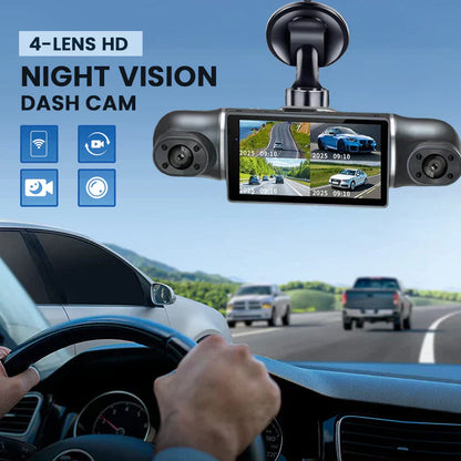 🔥🚗 SOLDE 2026 -50% ! Kit Caméra de Stationnement 360° Eagle Eye – 4 Caméras, Écran Quad, 1080P, Wi-Fi, Détection Choc, Aide au Stationnement 🛡️