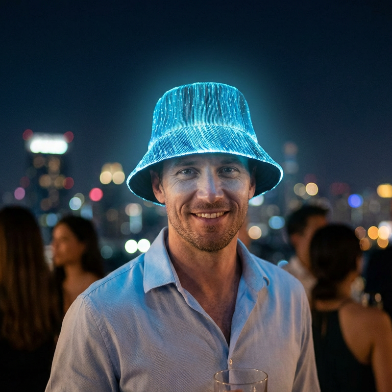 💥Nouveau 2026💥🌟Chapeau Bob Lumineux à Fibre Optique🌟