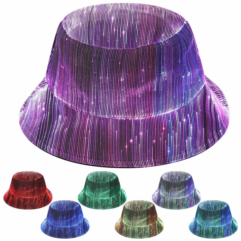 💥Nouveau 2026💥🌟Chapeau Bob Lumineux à Fibre Optique🌟