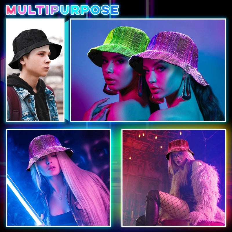 💥Nouveau 2026💥🌟Chapeau Bob Lumineux à Fibre Optique🌟