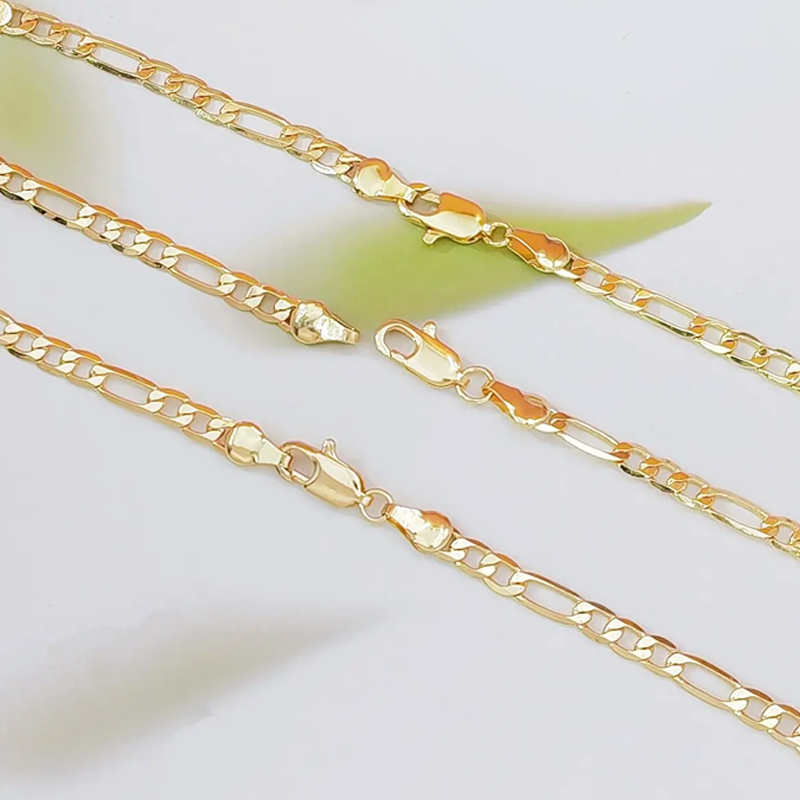 💎50% DE RÉDUCTION ! 💎 Bracelet Chaîne Figaro – Finition Dorée, Icônes Religieuses & Design Unisexe (18,5 cm) 🎁✝️