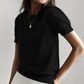 👕 60% DE RÉDUCTION ! ✨ T-shirt à Manches Courtes et Col Rond pour Femme – Nouveauté – Doux & Respirant, Coupe Décontractée & Basique Polyvalent 🌸