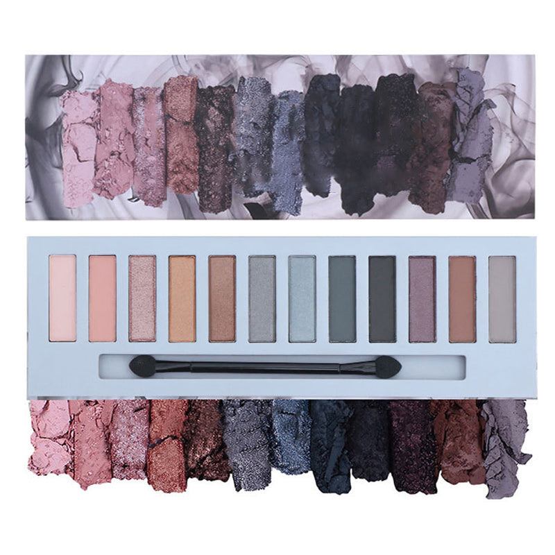 Palette d'Ombres à Paupières 12 Couleurs Vibrantes