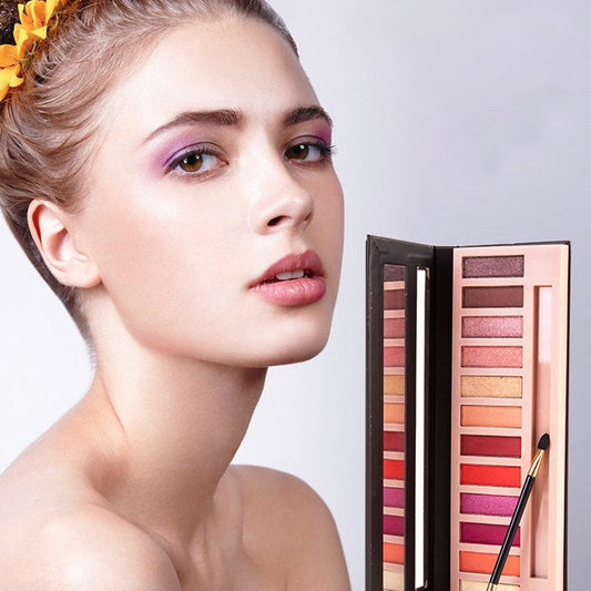 Palette d'Ombres à Paupières 12 Couleurs Vibrantes