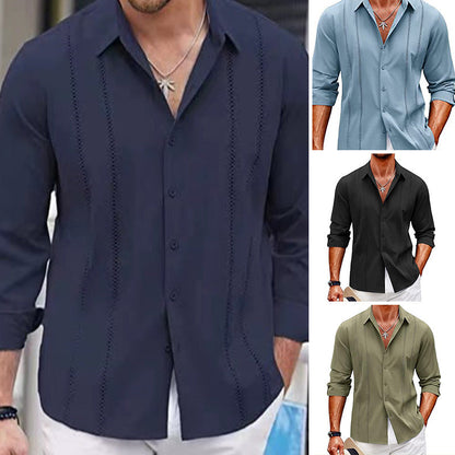 📢50% DE RÉDUCTION⏰Top à manches longues unicolore pour hommes