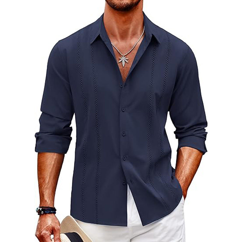 📢50% DE RÉDUCTION⏰Top à manches longues unicolore pour hommes