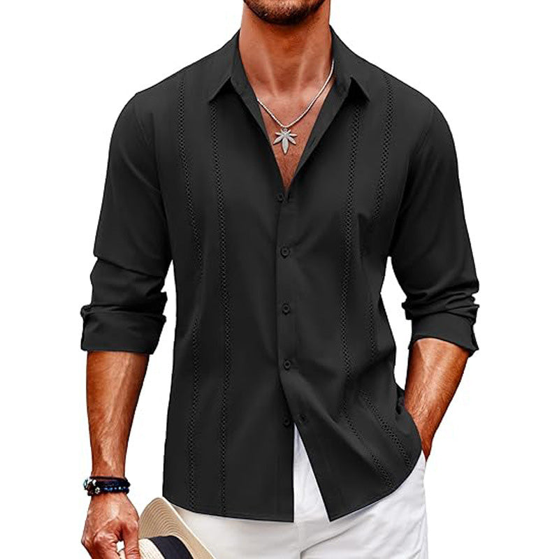 📢50% DE RÉDUCTION⏰Top à manches longues unicolore pour hommes