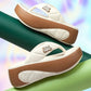 Tongs souples à plateforme bicolores pour femmes, été