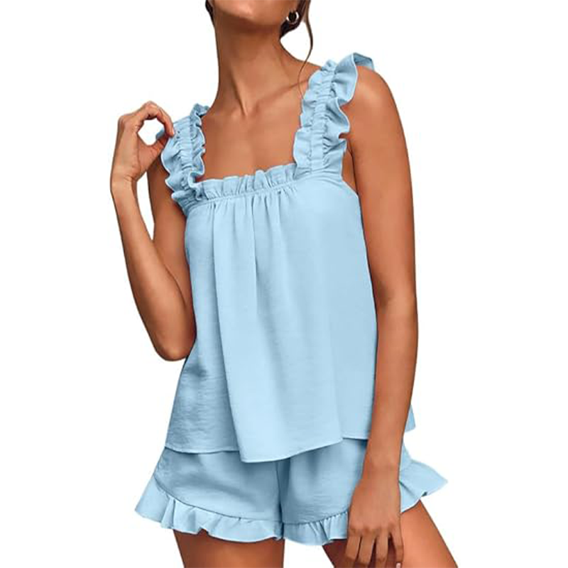 Ensemble de pyjama à volants doux et confortable