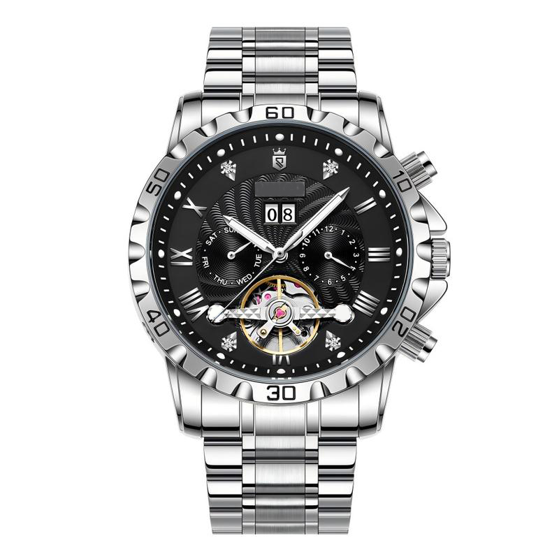 Montre squelette automatique pour homme
