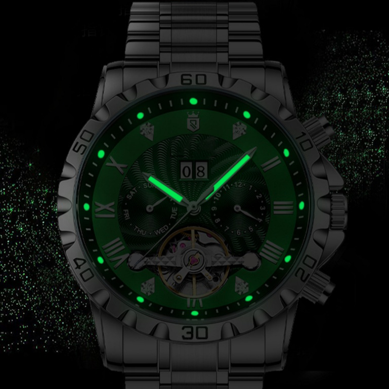 Montre squelette automatique pour homme