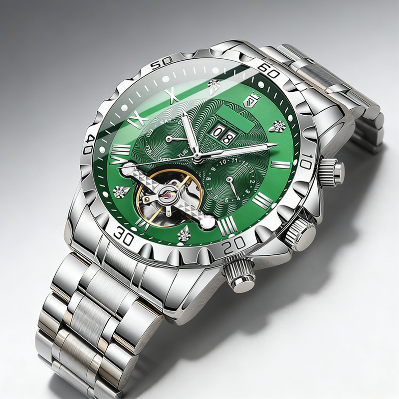 Montre squelette automatique pour homme