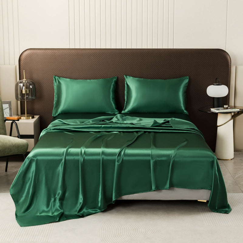 💎50% DE RÉDUCTION💎Drap Plat en Satin Uni – Toucher Extrêmement Doux, Sensation Apaisante & Idéal pour le Sommeil😴✨