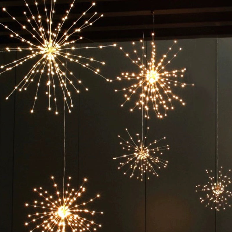 🎆50 % DE RÉDUCTION💡Guirlande lumineuse LED en fil de cuivre effet feux d'artifice – Fil de cuivre flexible, lumière chaude et éclairage décoratif pour vos fêtes✨