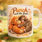 Tasse en céramique de singe mignon "Punch and His Bear"