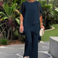 📢📢50 % DE RÉDUCTION !!⏰Top Asymétrique & Pantalon Large – La Tendance qui Allonge la Silhouette 🌸👗
