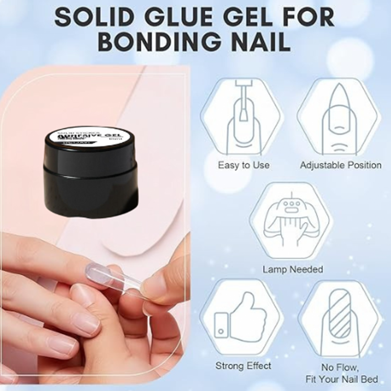 Gel colle pour faux ongles à coller