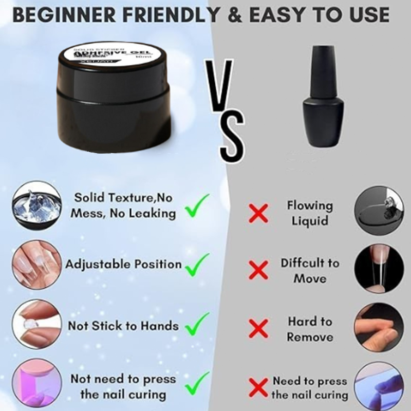 Gel colle pour faux ongles à coller
