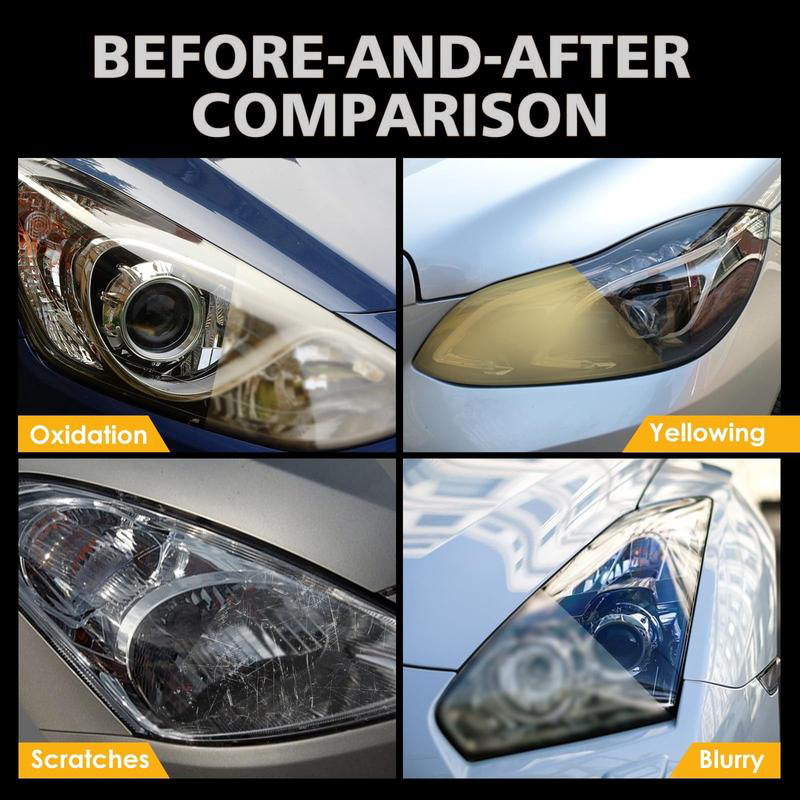 🔥OFFRE SPÉCIALE 2026🔥 Liquide de rénovation pour phares – Élimine instantanément le jaunissement et l'oxydation, et offre une protection UV transparente 🚗💡
