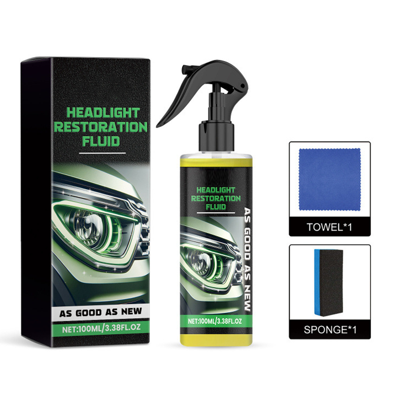🔥OFFRE SPÉCIALE 2026🔥 Liquide de rénovation pour phares – Élimine instantanément le jaunissement et l'oxydation, et offre une protection UV transparente 🚗💡