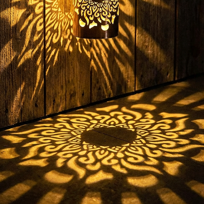 🌞 50 % DE RÉDUCTION MAINTENANT ! 🌀 Lampe solaire mandala – Projection de motifs époustouflants, design 2 en 1 pour sol et mur, étanche IP65, allumage/extinction automatique 🌿