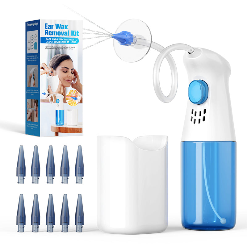 💎 50% DE RÉDUCTION ! 💎 Système Manuel d’Irrigation Auriculaire – Nettoyage en Douceur, 5 Jets & Embouts Sécurisés 🧼👂