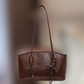 Sac d’épaule vintage en cuir PU pour femme