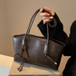 Sac d’épaule vintage en cuir PU pour femme