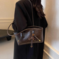 Sac d’épaule vintage en cuir PU pour femme