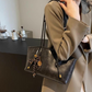 Sac d’épaule vintage en cuir PU pour femme