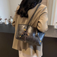 Sac d’épaule vintage en cuir PU pour femme