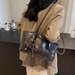 Sac d’épaule vintage en cuir PU pour femme