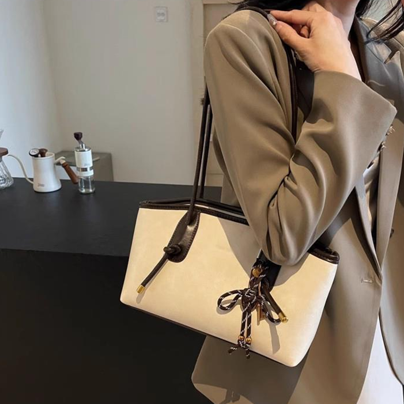 Sac d’épaule vintage en cuir PU pour femme