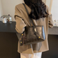 Sac d’épaule vintage en cuir PU pour femme