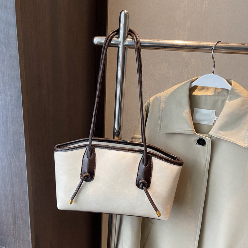 Sac d’épaule vintage en cuir PU pour femme