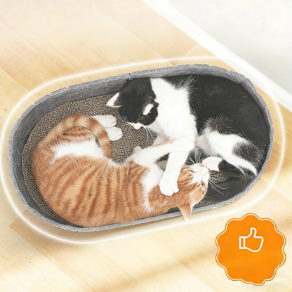 Lit pour Chat Multifonction en Feutre avec Tapis Griffoir