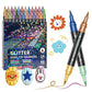 🎨Marqueurs pinceaux à effet pailleté🥇Créez des œuvres scintillantes en toute fluidité 🥳 (🌈24 à 96 couleurs | Écriture fluide sans bouchons | Ne traverse pas le papier📝)