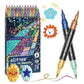 🎨Marqueurs pinceaux à effet pailleté🥇Créez des œuvres scintillantes en toute fluidité 🥳 (🌈24 à 96 couleurs | Écriture fluide sans bouchons | Ne traverse pas le papier📝)