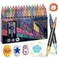 🎨Marqueurs pinceaux à effet pailleté🥇Créez des œuvres scintillantes en toute fluidité 🥳 (🌈24 à 96 couleurs | Écriture fluide sans bouchons | Ne traverse pas le papier📝)
