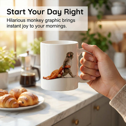Mug en céramique singe amusant – Cadeau humoristique