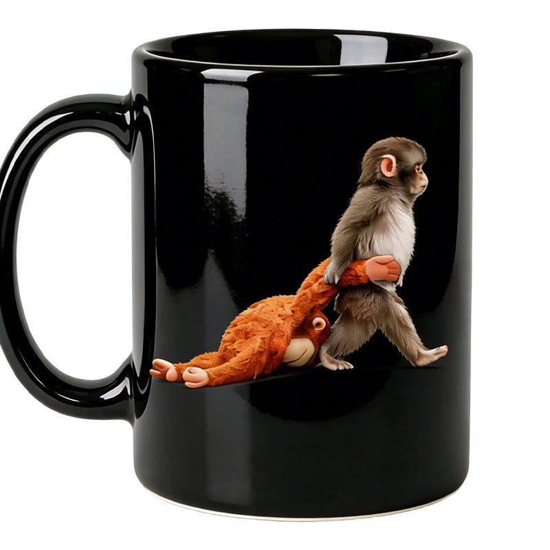 Mug en céramique singe amusant – Cadeau humoristique