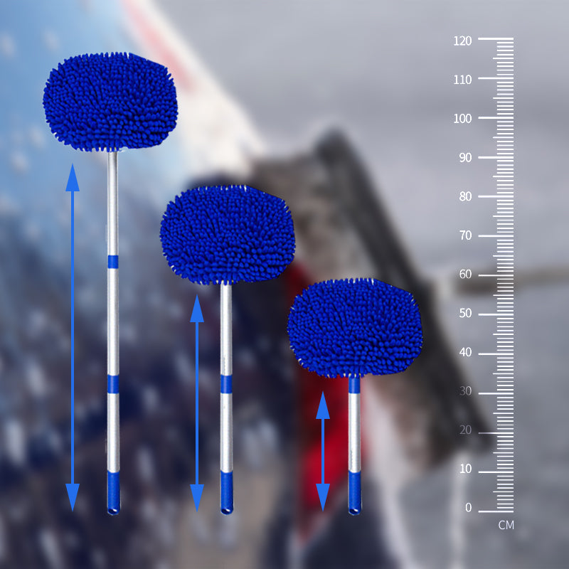 🚗50% DE RÉDUCTION🧽Balai de lavage de voiture télescopique robuste en aluminium – réglable en 3 étapes, respectueux du dos et sans rayures✨