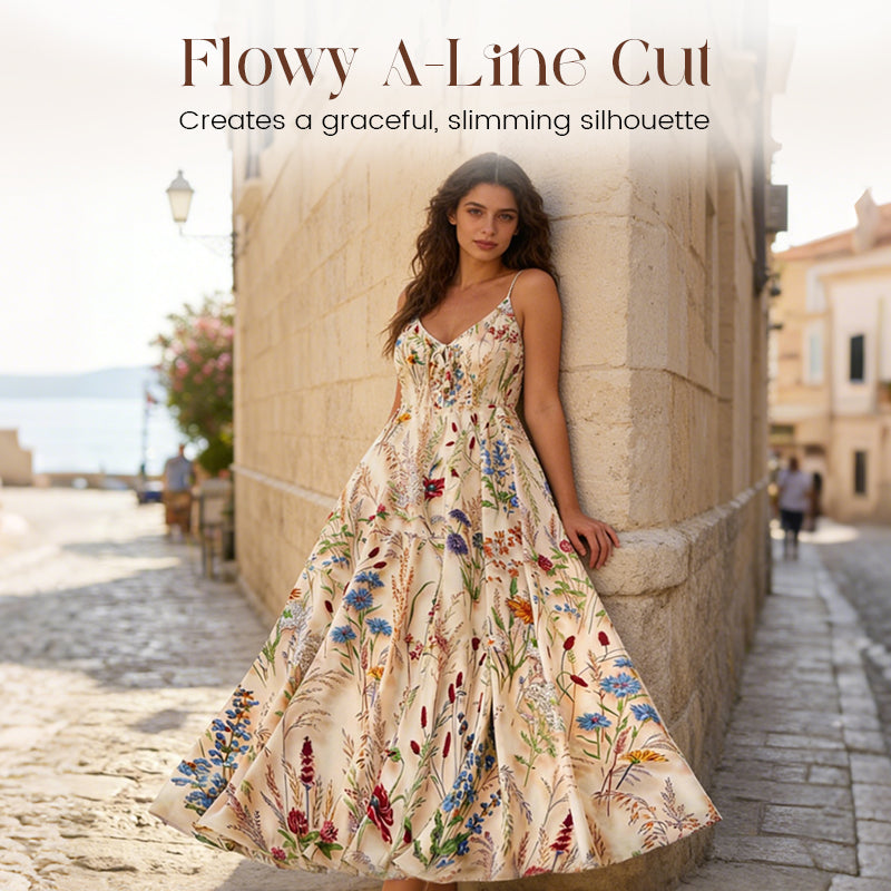💎 50% SUR LA ROBE MIDI FLORALE ! 💎 Grande Taille, Silhouette A & Tissu Léger pour Été