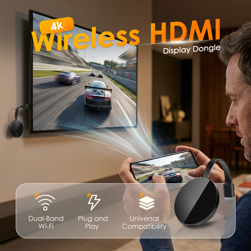 Dongle d’affichage HDMI sans fil 4K