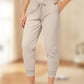 🛒Pantalon de Jogging 3/4 Taille Haute - Coupe Ajustée avec Cordon de Serrage & Poches