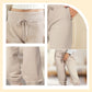 🛒Pantalon de Jogging 3/4 Taille Haute - Coupe Ajustée avec Cordon de Serrage & Poches