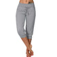 🛒Pantalon de Jogging 3/4 Taille Haute - Coupe Ajustée avec Cordon de Serrage & Poches